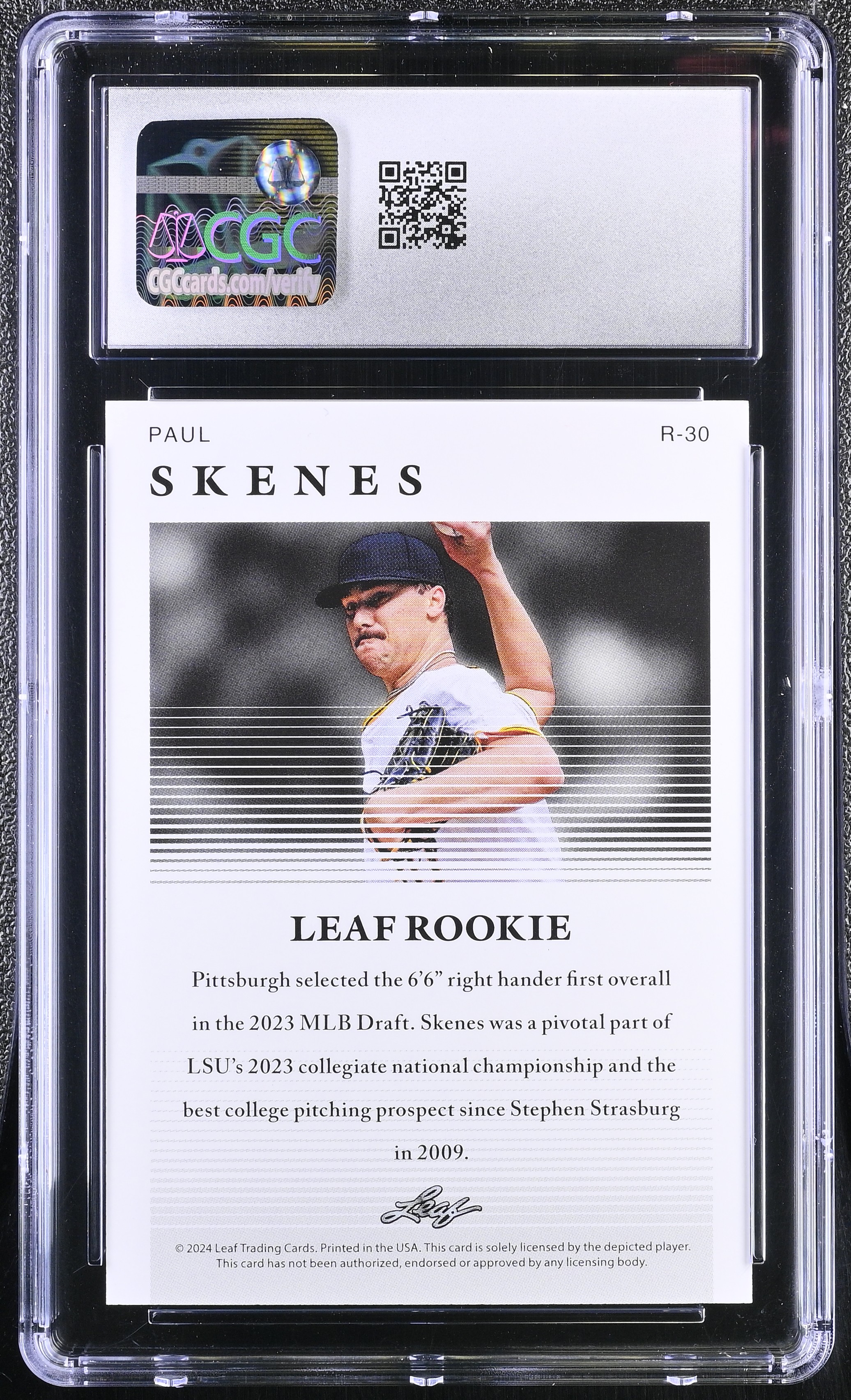 Paul Skenes 2024 Leaf Special Release Rookies #R-30 RC (CGC 10) at PristineAuction.com Paul Skenes 2024 Leaf Special Release Rookies #R-30 RC (CGC 10) at PristineAuction.com