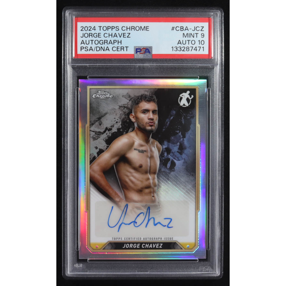 Jorge Chavez 2024 Topps Chrome Autographs #CBAJCZ (PSA 9 | Auto 10) at PristineAuction.com