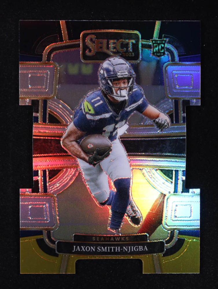 Jaxon Smith-Njigba 2023 Select Prizm Black and Gold Die Cut #87 RC