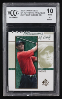 Tiger Woods 2001 Upper Deck SP Authentic Previews #51 RC (BCCG 10) at PristineAuction.com