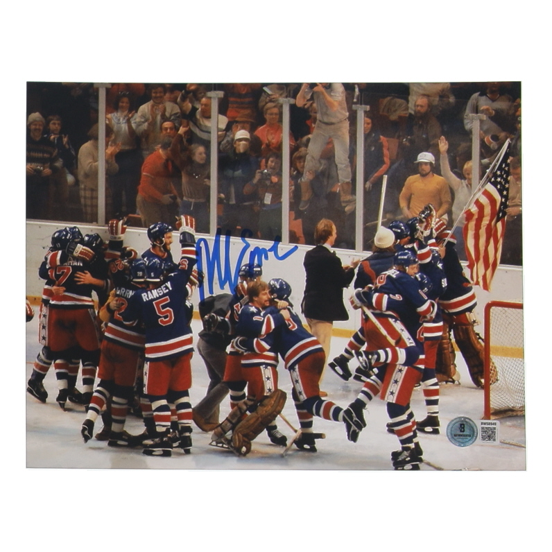 Mike Eruzione Signed Team USA 8x10 Photo (Beckett) at PristineAuction.com Mike Eruzione Signed Team USA 8x10 Photo (Beckett) at PristineAuction.com