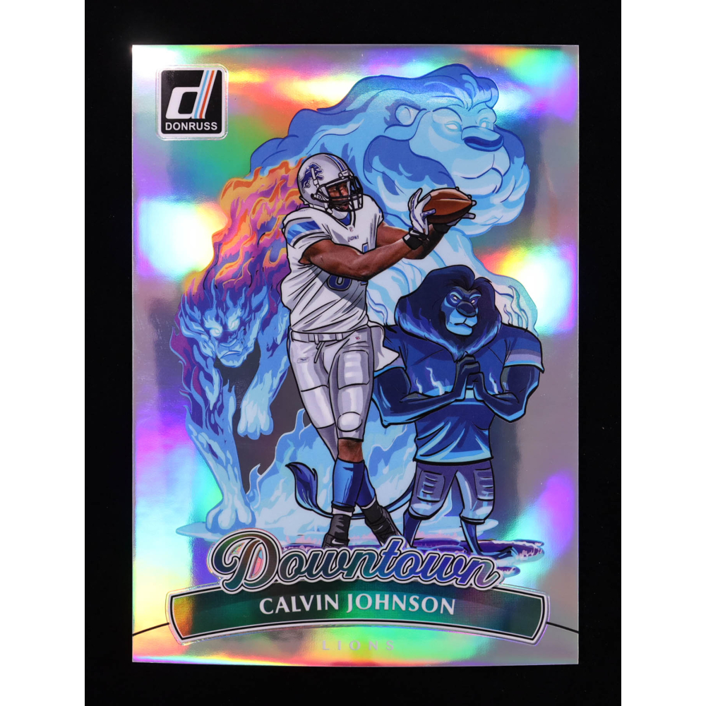 Calvin Johnson 2025 Donruss Downtown! Oversize #4 at PristineAuction.com