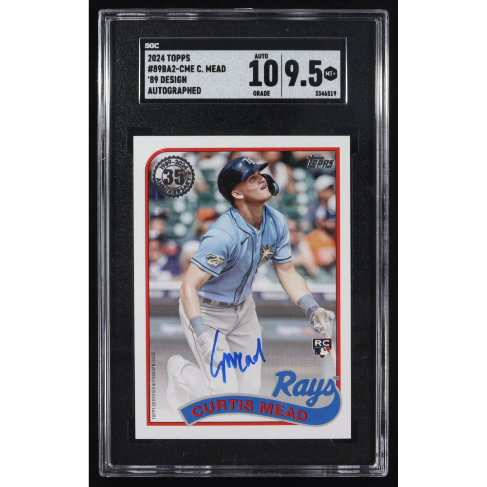 Curtis Mead 2024 Topps '89 Topps Autographs #89BA2CME S2 RC (SGC 9.5 | Auto 10) at PristineAuction.com