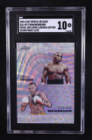 Conor Mcgregor / Mike Tyson 2024 Leaf Special Release Metal Exclusive Legends Edition Double Silver Wave #ELE-30 #12/25 (SGC 10) at PristineAuction.com