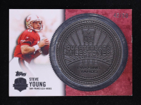 Steve Young 2012 Topps Quarterback Milestones Medallions Yardage Silver #QMPSY #42/50 at PristineAuction.com