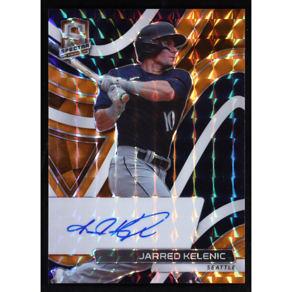 Jarred Kelenic 2022 Panini Chronicles Spectra Signatures Neon Orange #8 #2/3 at PristineAuction.com