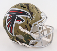 Michael Vick Signed Falcons Full-Size Camo Alternate Speed Helmet (Fanatics) at PristineAuction.com
