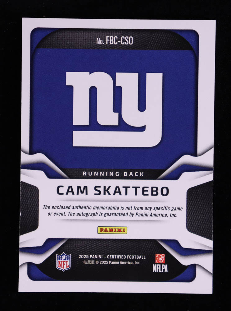 Cam Skattebo 2025 Certified Freshman Fabric Mirror Signatures Blue #8 #12/50 at PristineAuction.com Cam Skattebo 2025 Certified Freshman Fabric Mirror Signatures Blue #8 #12/50 at PristineAuction.com