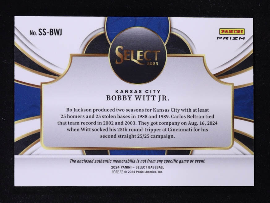 Bobby Witt Jr. 2024 Select Selective Swatches Prizms Flash #6 at PristineAuction.com Bobby Witt Jr. 2024 Select Selective Swatches Prizms Flash #6 at PristineAuction.com