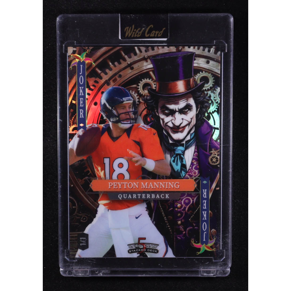 Peyton Manning 2025 Wild Card Jokers Wild Joker Rainbow #SDNJPMNc4 #1/1 at PristineAuction.com
