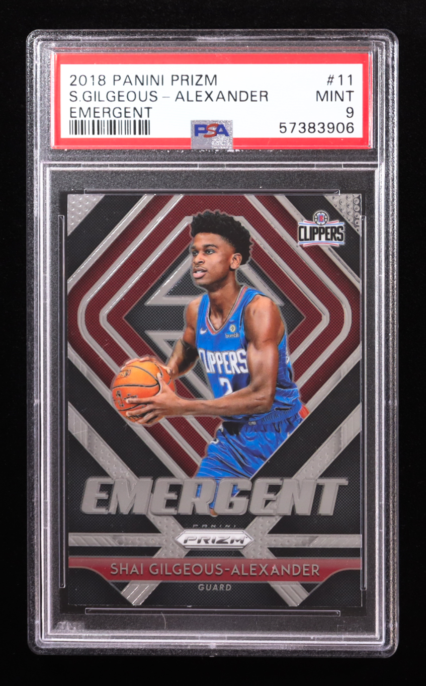 Shai Gilgeous-Alexander 2018-19 Panini Prizm Emergent #11 RC (PSA 9) at PristineAuction.com Shai Gilgeous-Alexander 2018-19 Panini Prizm Emergent #11 RC (PSA 9) at PristineAuction.com