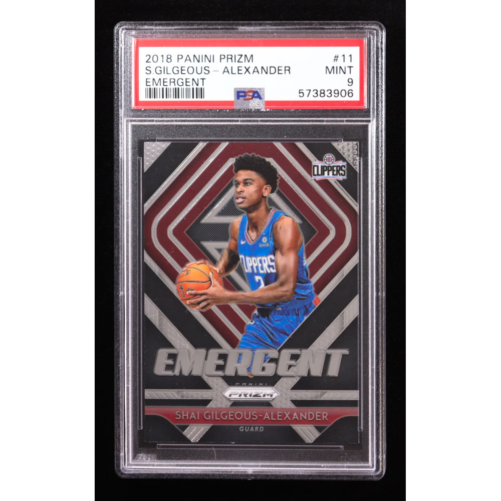 Shai Gilgeous-Alexander 2018-19 Panini Prizm Emergent #11 RC (PSA 9) at PristineAuction.com