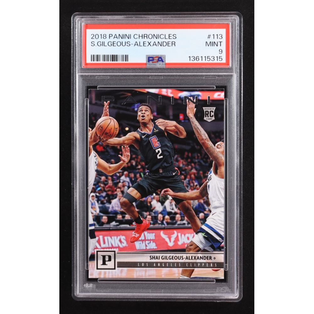 Shai Gilgeous-Alexander 2018-19 Panini Chronicles #113 RC (PSA 9) at PristineAuction.com