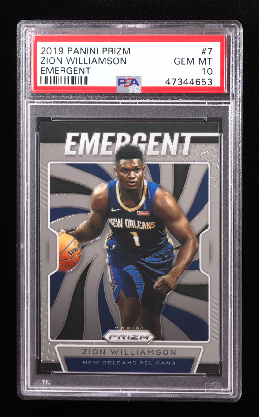 Zion Williamson 2019-20 Panini Prizm Emergent #7 RC (PSA 10) at PristineAuction.com Zion Williamson 2019-20 Panini Prizm Emergent #7 RC (PSA 10) at PristineAuction.com