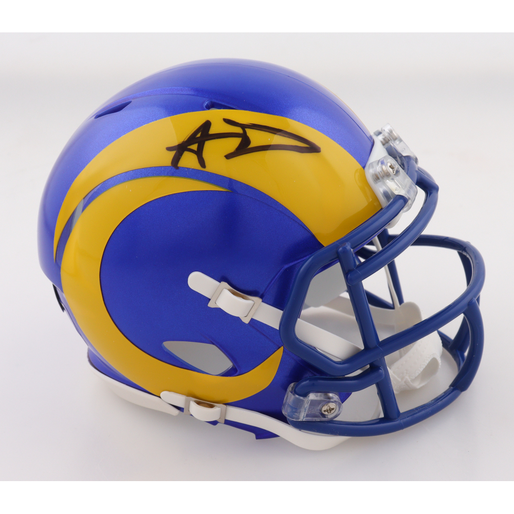 Aaron Donald Signed Rams Speed Mini Helmet (Beckett) at PristineAuction.com