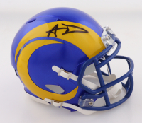 Aaron Donald Signed Rams Speed Mini Helmet (Beckett) at PristineAuction.com