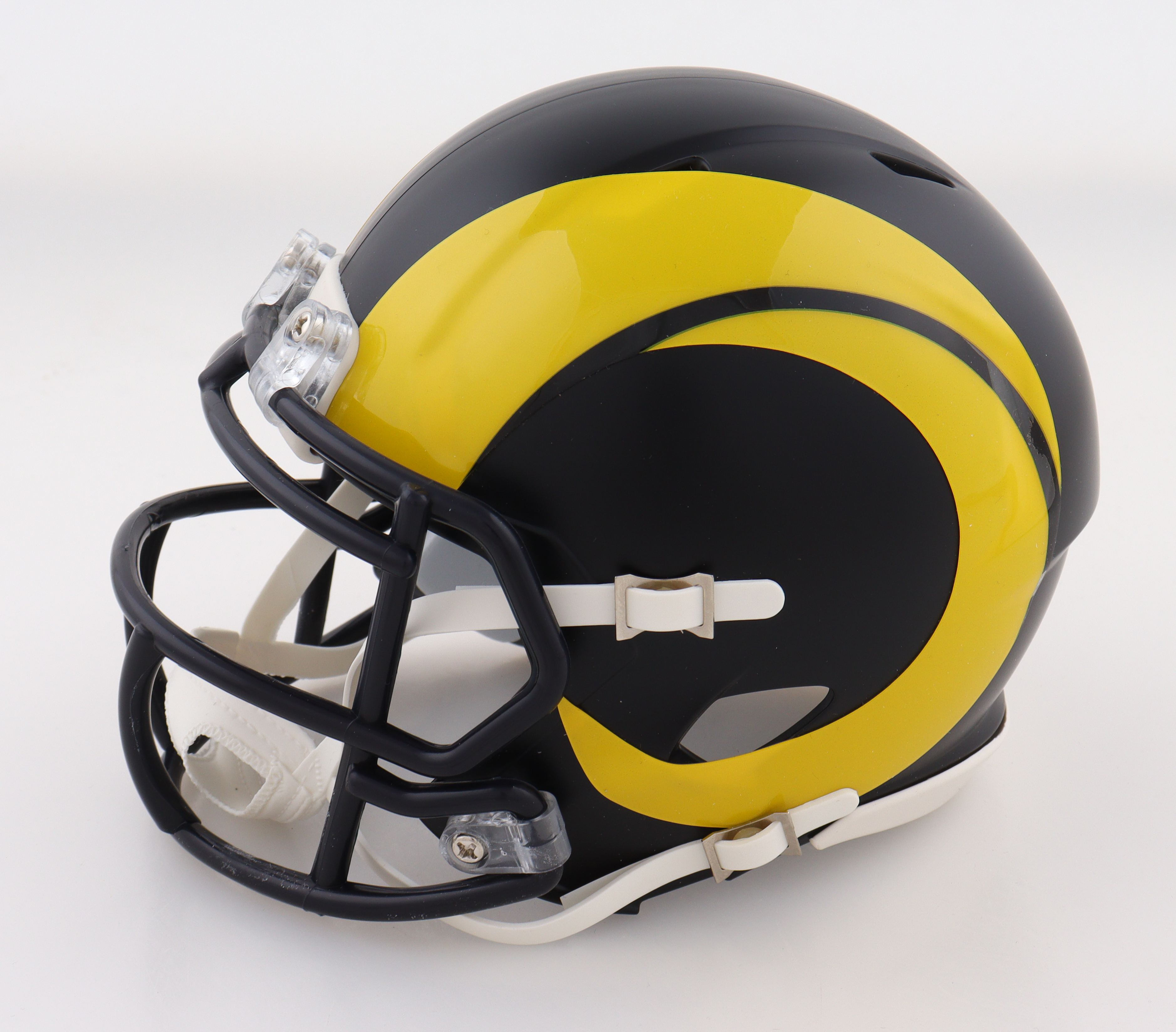 Aaron Donald Signed Rams Rivalries Alternate Speed Mini Helmet (Beckett) at PristineAuction.com Aaron Donald Signed Rams Rivalries Alternate Speed Mini Helmet (Beckett) at PristineAuction.com