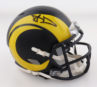 Aaron Donald Signed Rams Rivalries Alternate Speed Mini Helmet (Beckett) at PristineAuction.com
