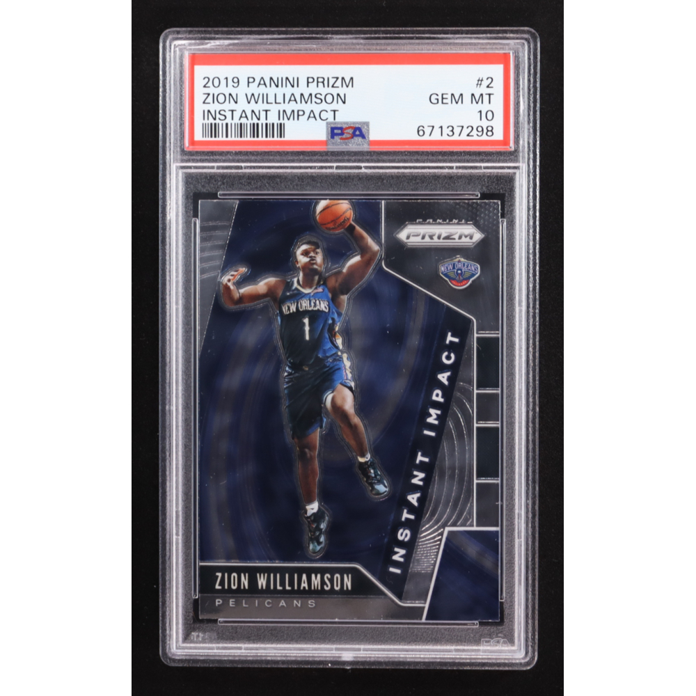Zion Williamson 2019-20 Panini Prizm Instant Impact #2 RC (PSA 10) at PristineAuction.com