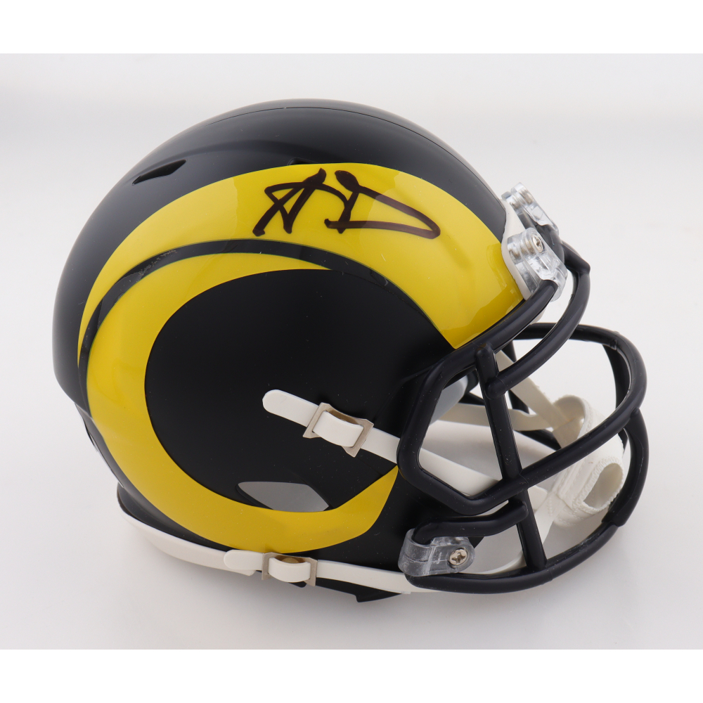 Aaron Donald Signed Rams Rivalries Alternate Speed Mini Helmet (Beckett) at PristineAuction.com