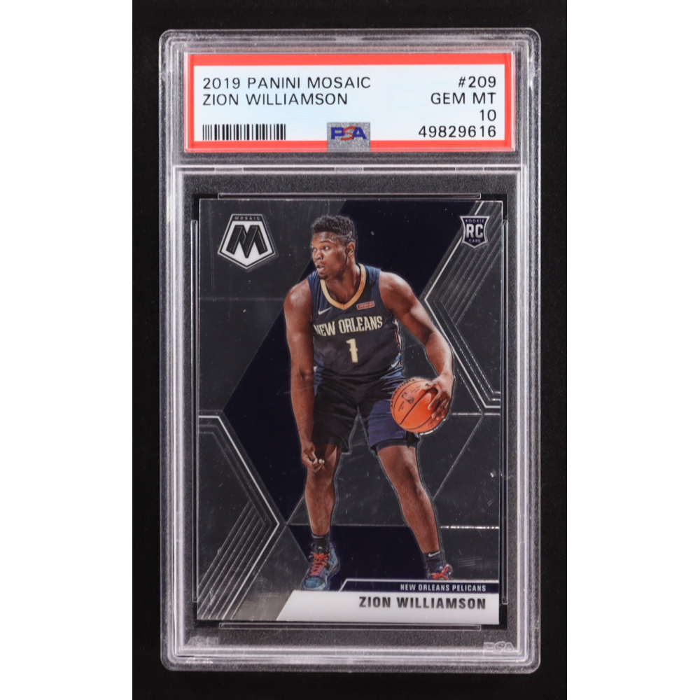 Zion Williamson 2019-20 Panini Mosaic #209 RC (PSA 10) at PristineAuction.com