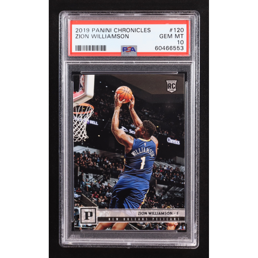 Zion Williamson 2019-20 Panini Chronicles #120 RC (PSA 10) at PristineAuction.com