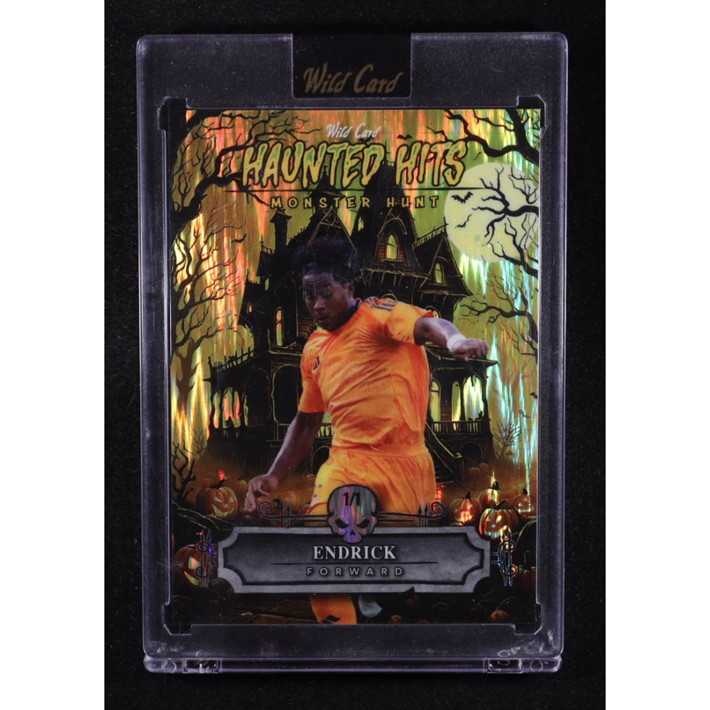 Endrick 2025 Wild Card Monster Hunt Haunted Hits Gold Shock #HHHES #1/1 at PristineAuction.com