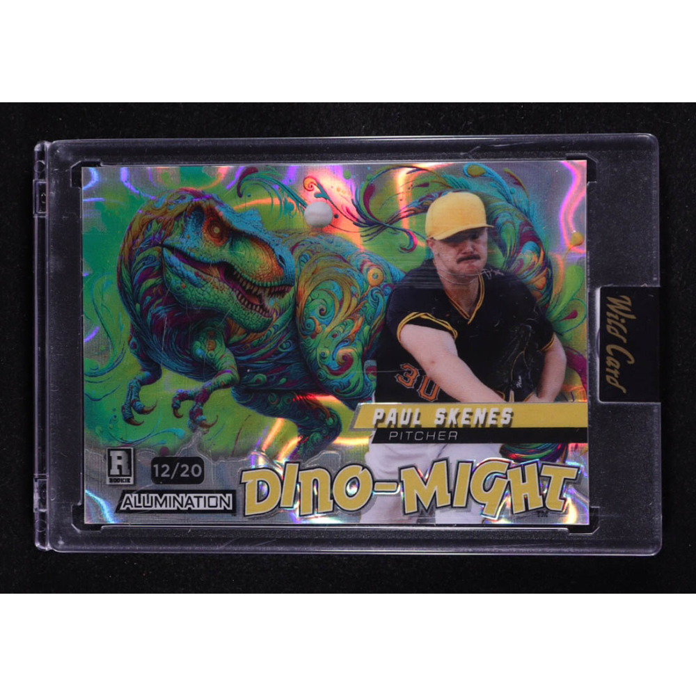Paul Skenes 2024 Wild Card Alumination Dino-Might Green Lava #DMTRX2PS #12/20 RC at PristineAuction.com