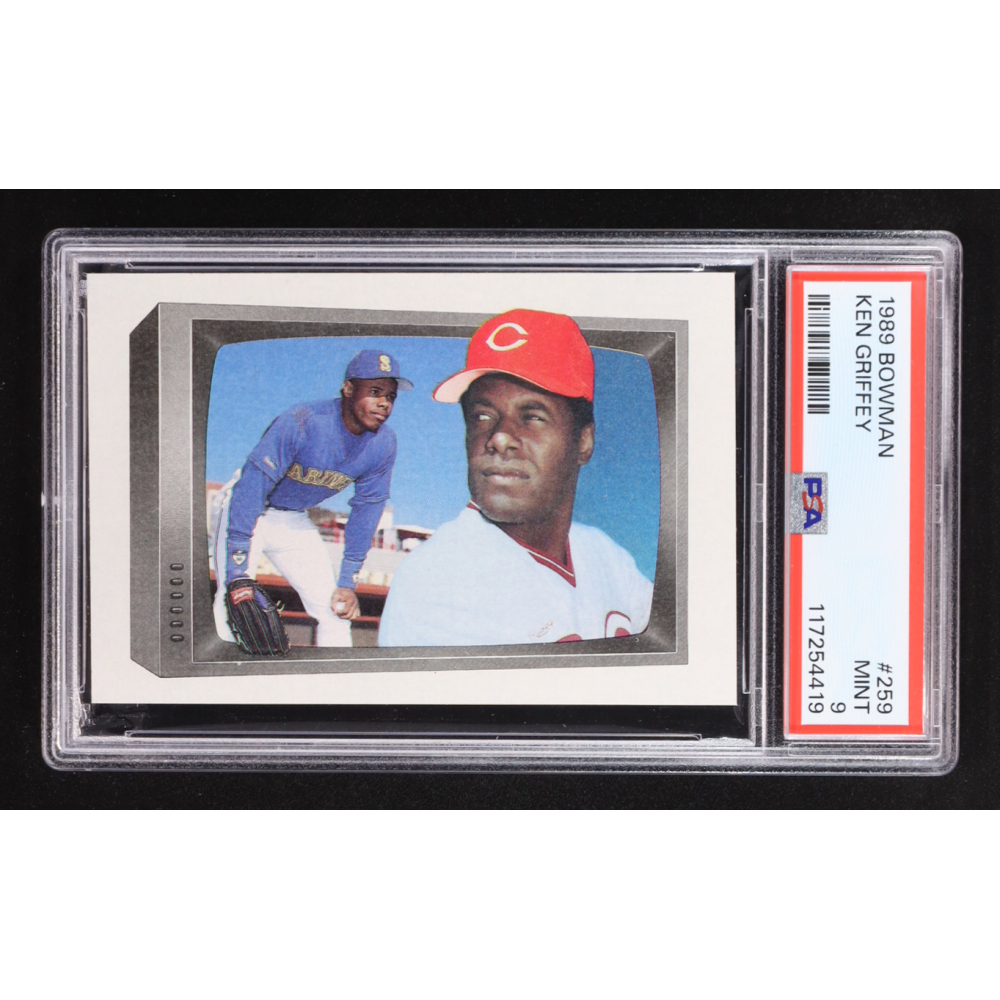 Ken Griffey Jr. / Ken Griffey 1989 Bowman #259 RC (PSA 9) at PristineAuction.com