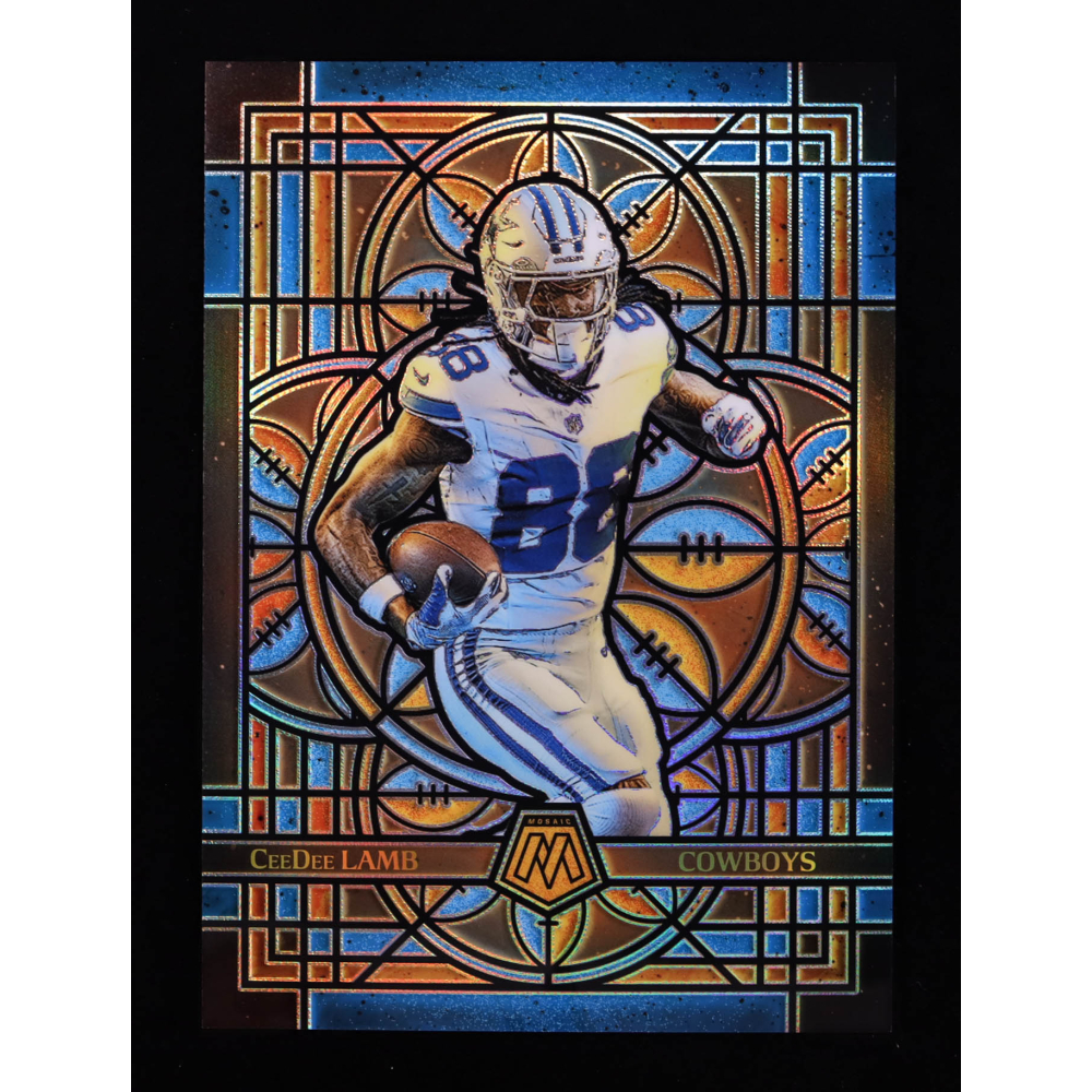CeeDee Lamb 2025 Panini Mosaic Stained Glass Oversized #9 at PristineAuction.com