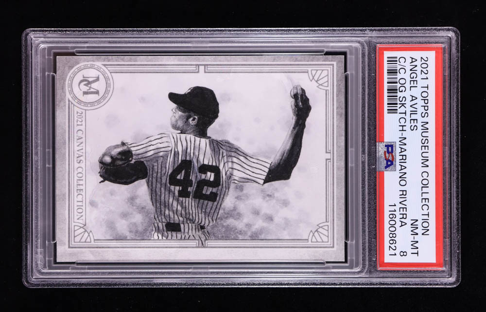 Mariano Rivera 2021 Topps Museum Collection Canvas Collection Original Artist Sketch Card #NNO #1/1 (PSA 8) at PristineAuction.com Mariano Rivera 2021 Topps Museum Collection Canvas Collection Original Artist Sketch Card #NNO #1/1 (PSA 8) at PristineAuction.com
