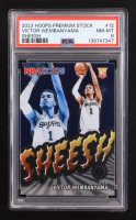 Victor Wembanyama 2023-24 Panini NBA Hoops Premium Stock Sheesh #12 RC (PSA 8) at PristineAuction.com