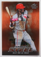 Elly De La Cruz 2023 Leaf Trinity Mega Box Steel Vanadium Pre-Production Proof #NNO #1/1 at PristineAuction.com