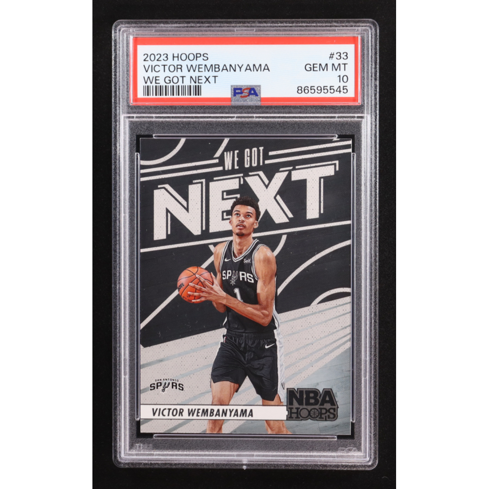 Victor Wembanyama 2023-24 Panini NBA Hoops We Got Next #33 RC (PSA 10) at PristineAuction.com