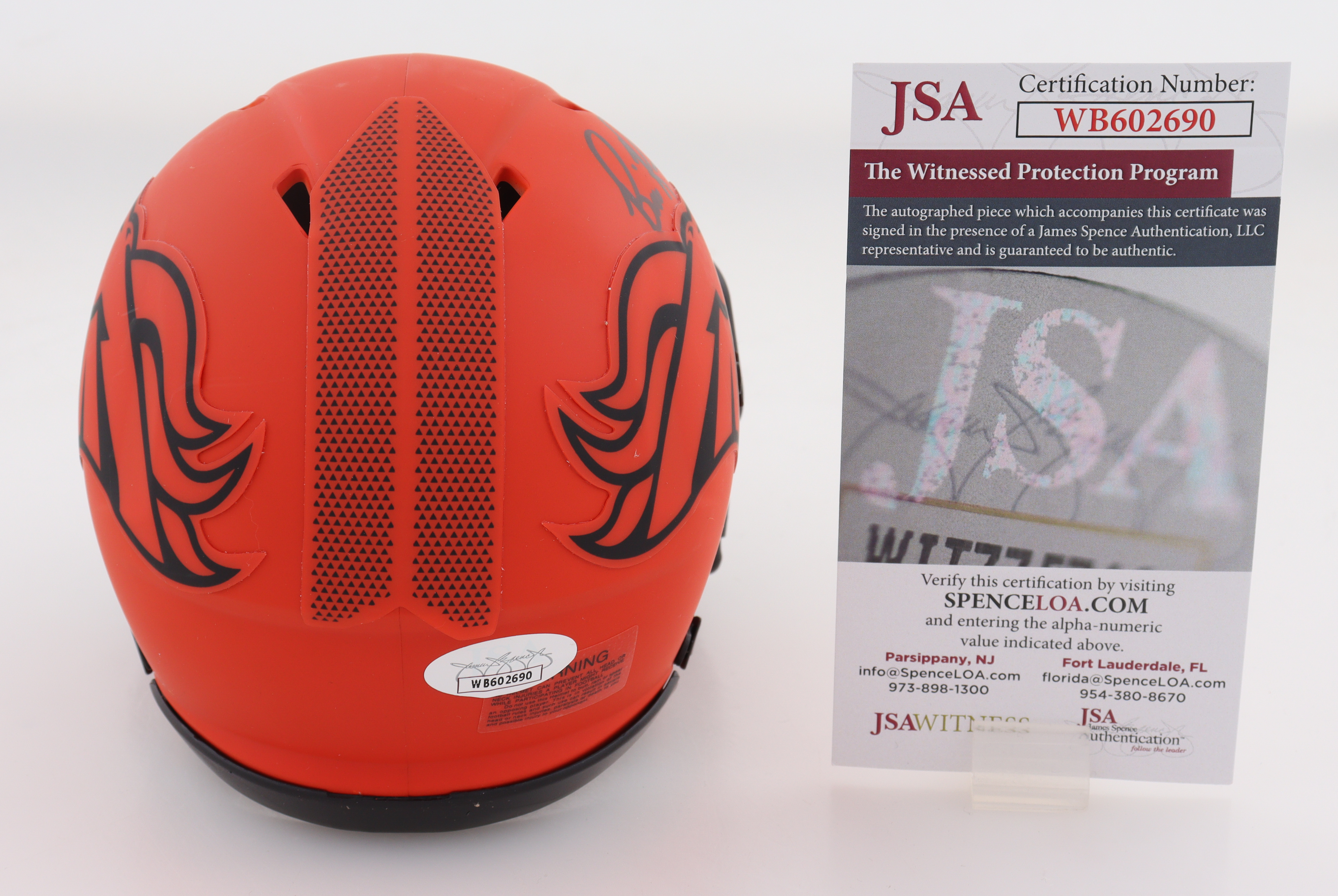 Bill Romanowski Signed Broncos Rave Alternate Mini Helmet (JSA) at PristineAuction.com Bill Romanowski Signed Broncos Rave Alternate Mini Helmet (JSA) at PristineAuction.com