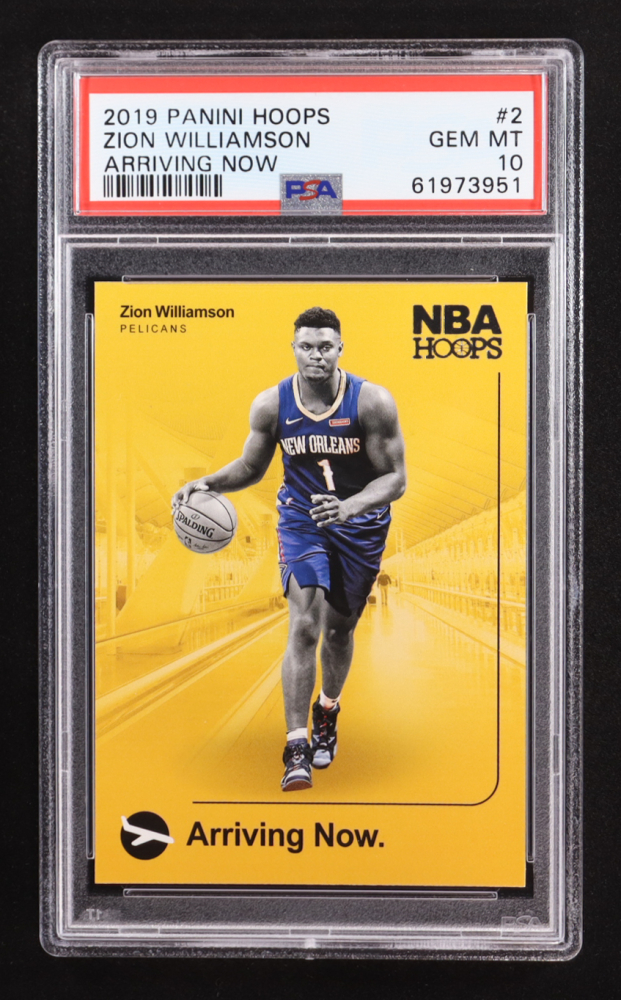 Zion Williamson 2019-20 Panini NBA Hoops Arriving Now #2 RC (PSA 10)