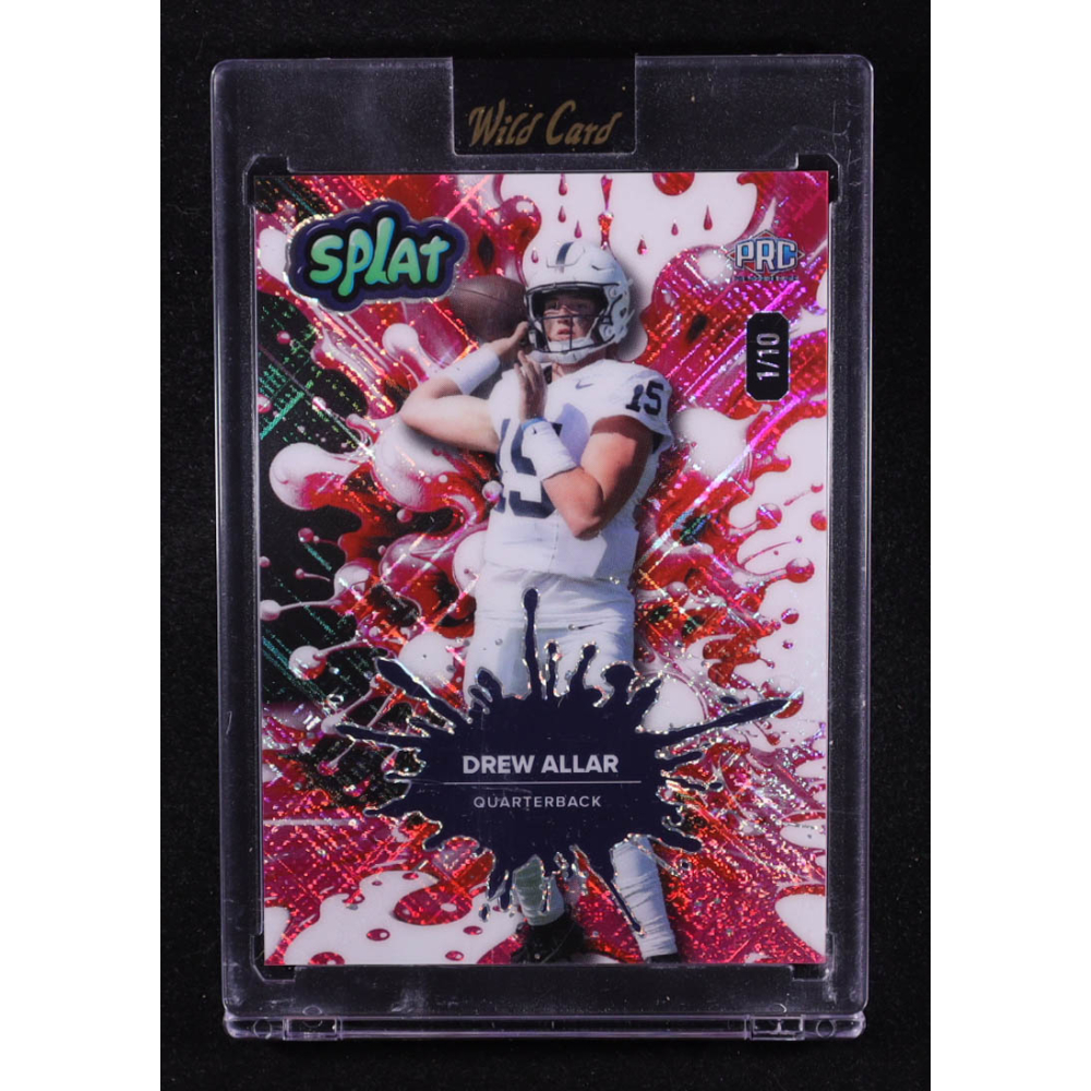 Drew Allar 2025 Wild Card Splat Pink Cross Hatch #SBPNK01DA #1/10 RC at PristineAuction.com