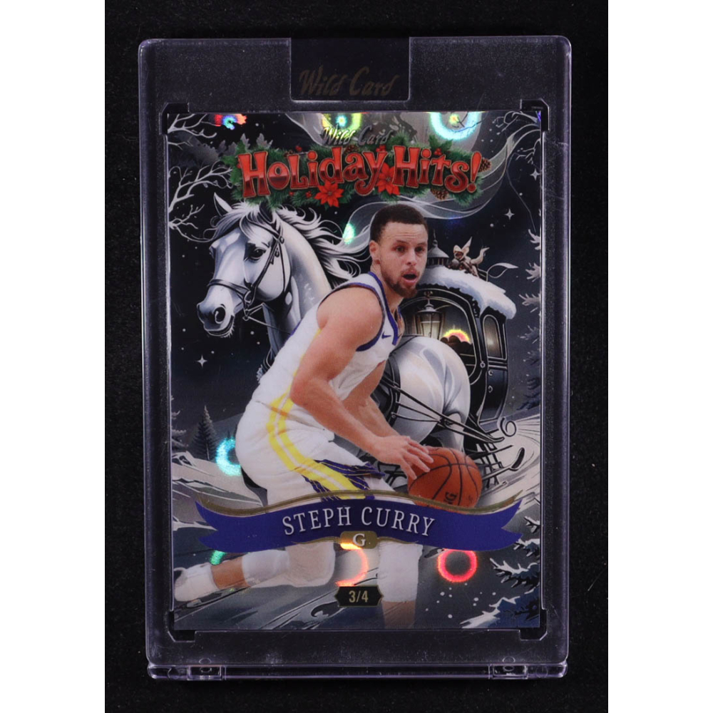Steph Curry 2025 Wild Card Holiday Hits Lava #HHd5SC #3/4 at PristineAuction.com