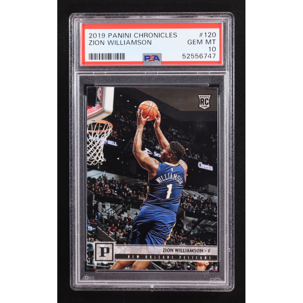 Zion Williamson 2019-20 Panini Chronicles #120 RC (PSA 10) at PristineAuction.com