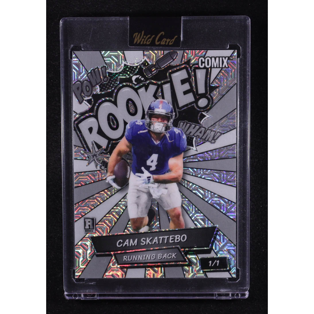 Cam Skattebo 2025 Wild Card Comix Rookie Grey/White Mojo #ACRBKCS #1/1 RC at PristineAuction.com