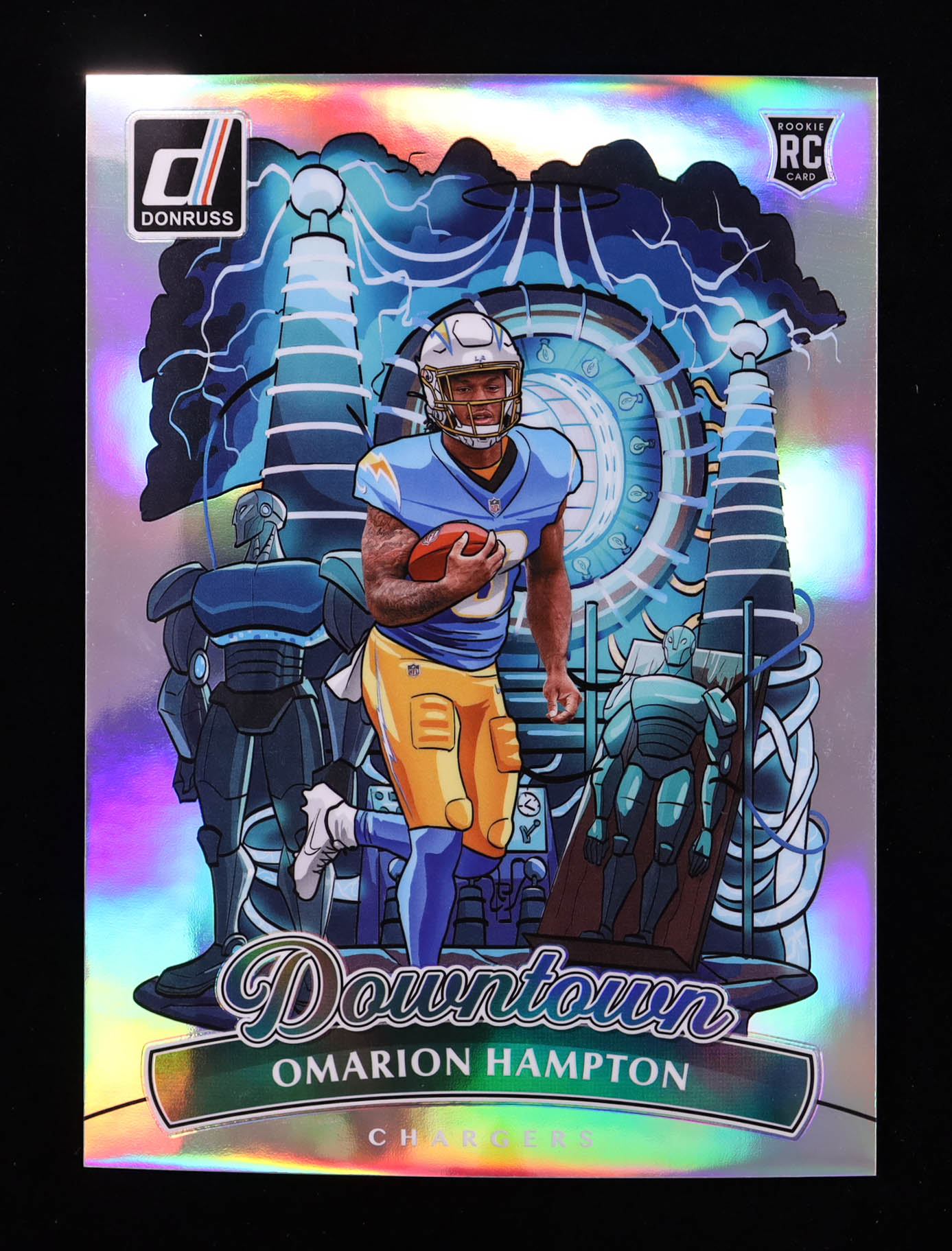 Omarion Hampton 2025 Donruss Downtown! Oversize #16 RC at PristineAuction.com Omarion Hampton 2025 Donruss Downtown! Oversize #16 RC at PristineAuction.com