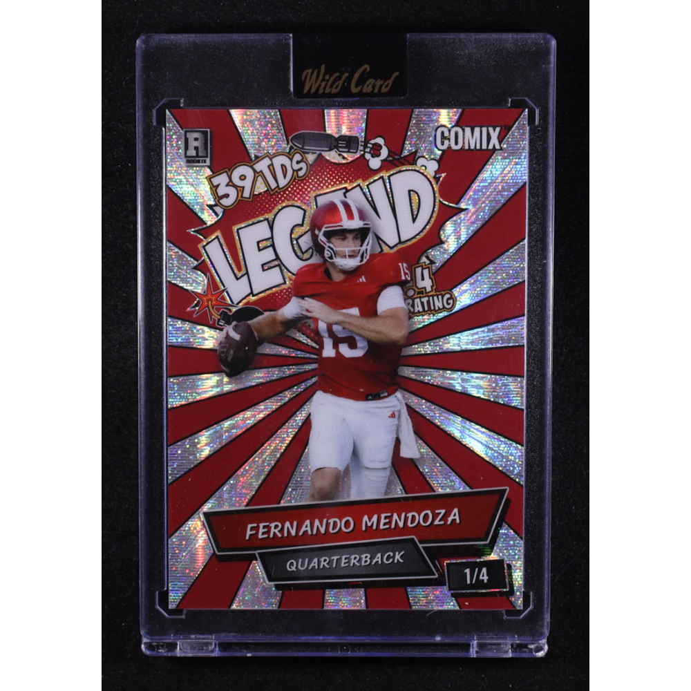 Fernando Mendoza 2026 Wild Card Comix Legend Red Pulsar #ACBLFM09 #1/4 RC at PristineAuction.com