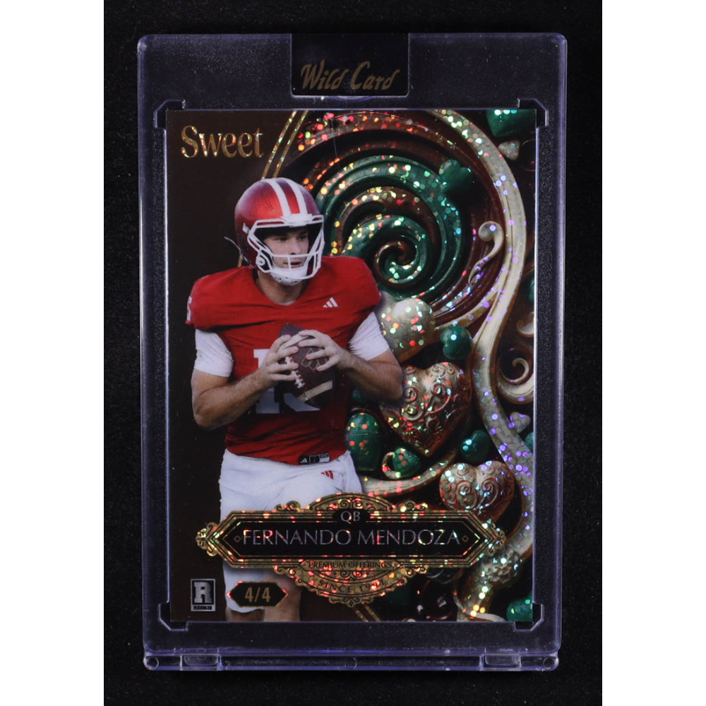 Fernando Mendoza 2026 Wild Card Sweet Green Sparkle #SWDGR1FM #4/4 RC at PristineAuction.com