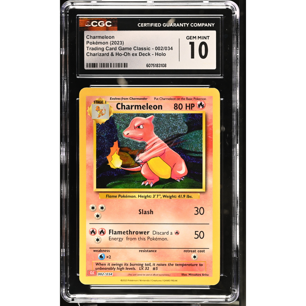 Charmeleon 2023 Pokemon Trading Card Game Classic Charizard & Ho-Oh Ex Deck #002 Holo (CGC 10) at PristineAuction.com