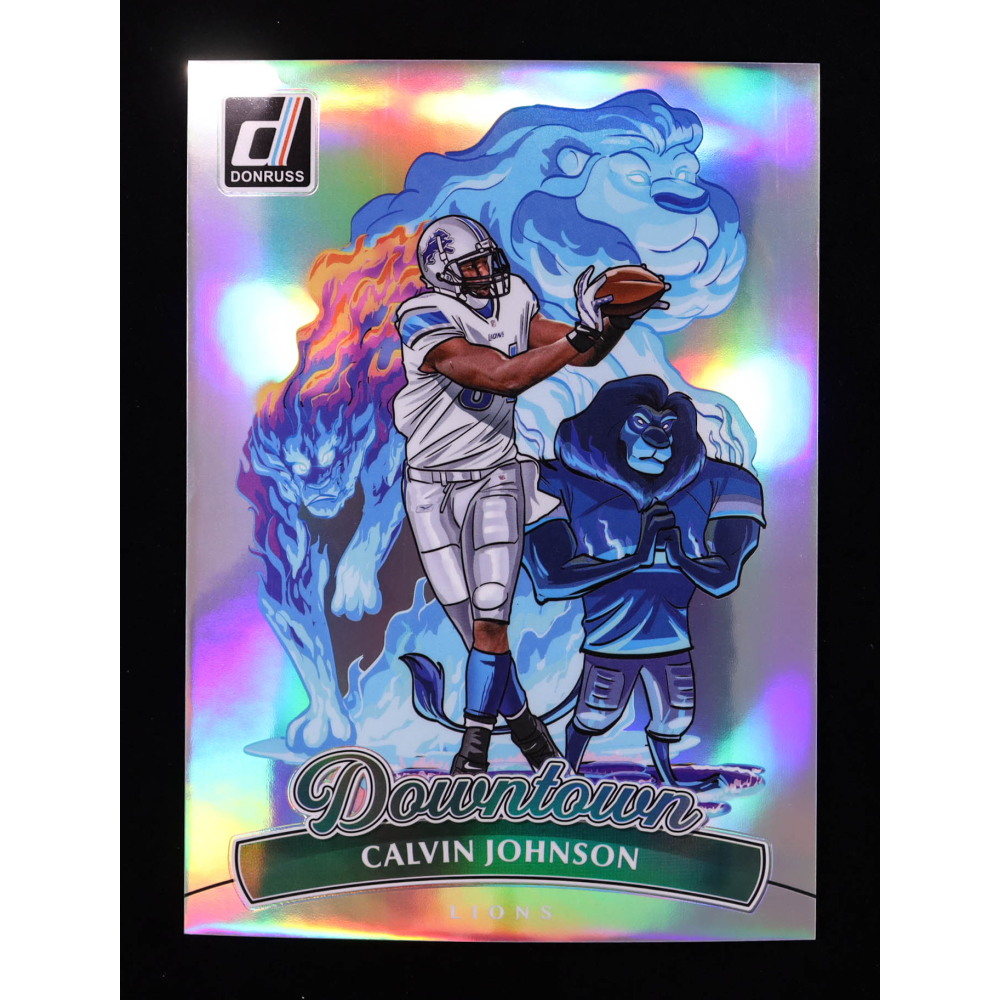 Calvin Johnson 2025 Donruss Downtown! Oversize #4 at PristineAuction.com