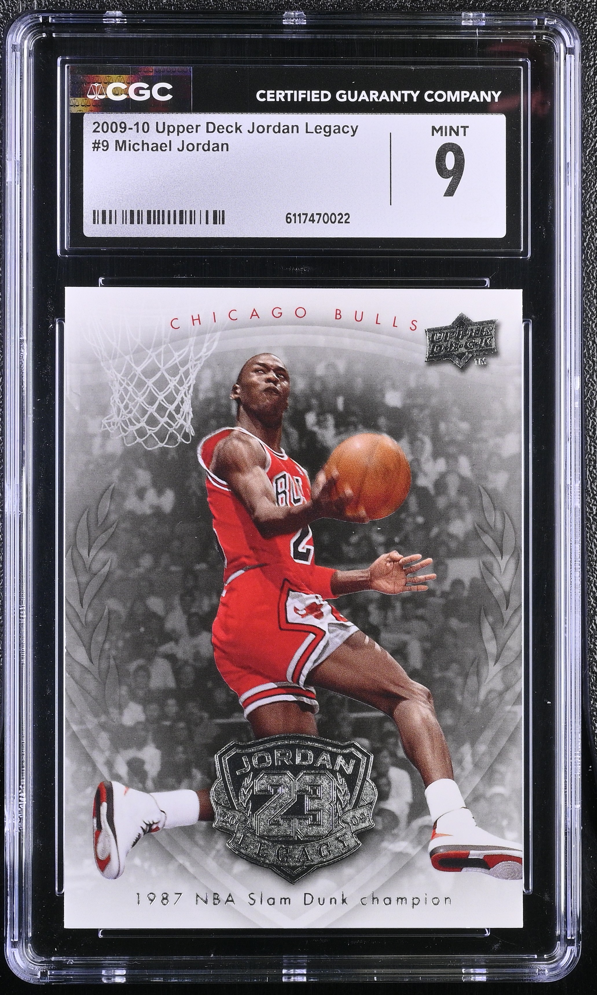 Michael Jordan 2009-10 Upper Deck Jordan Legacy #9 (CGC 9) at PristineAuction.com Michael Jordan 2009-10 Upper Deck Jordan Legacy #9 (CGC 9) at PristineAuction.com