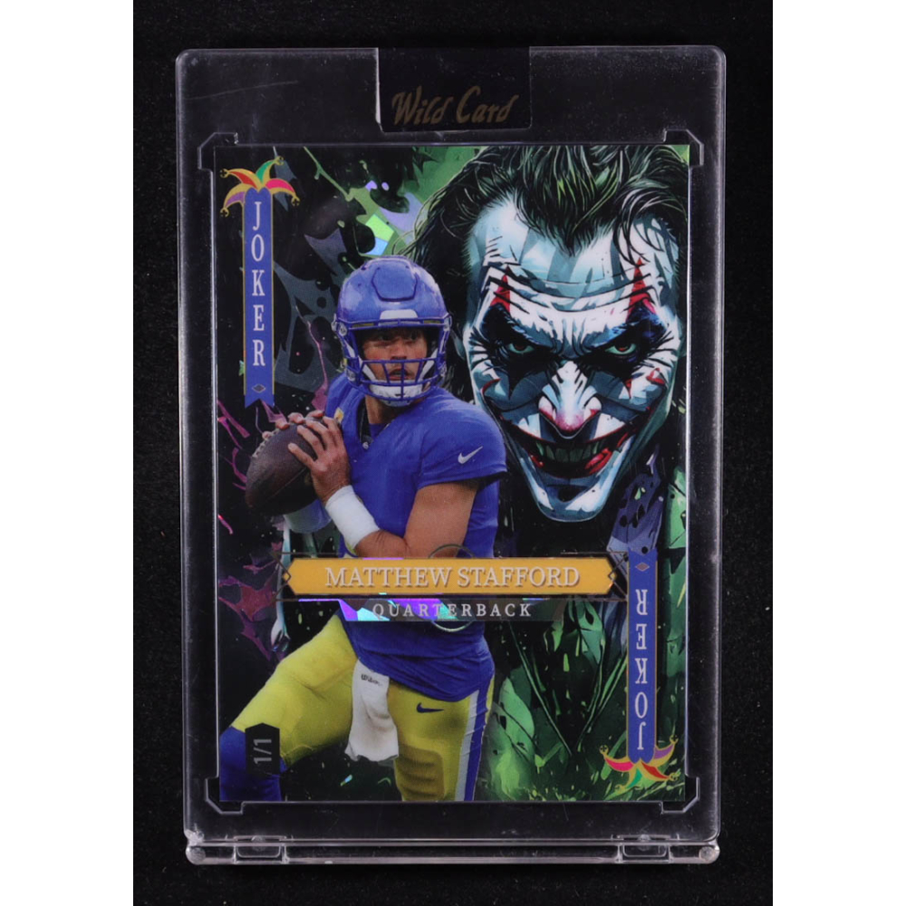 Matthew Stafford 2025 Wild Card Jokers Wild Crystal #SDJWMMSNp05 #1/1 at PristineAuction.com