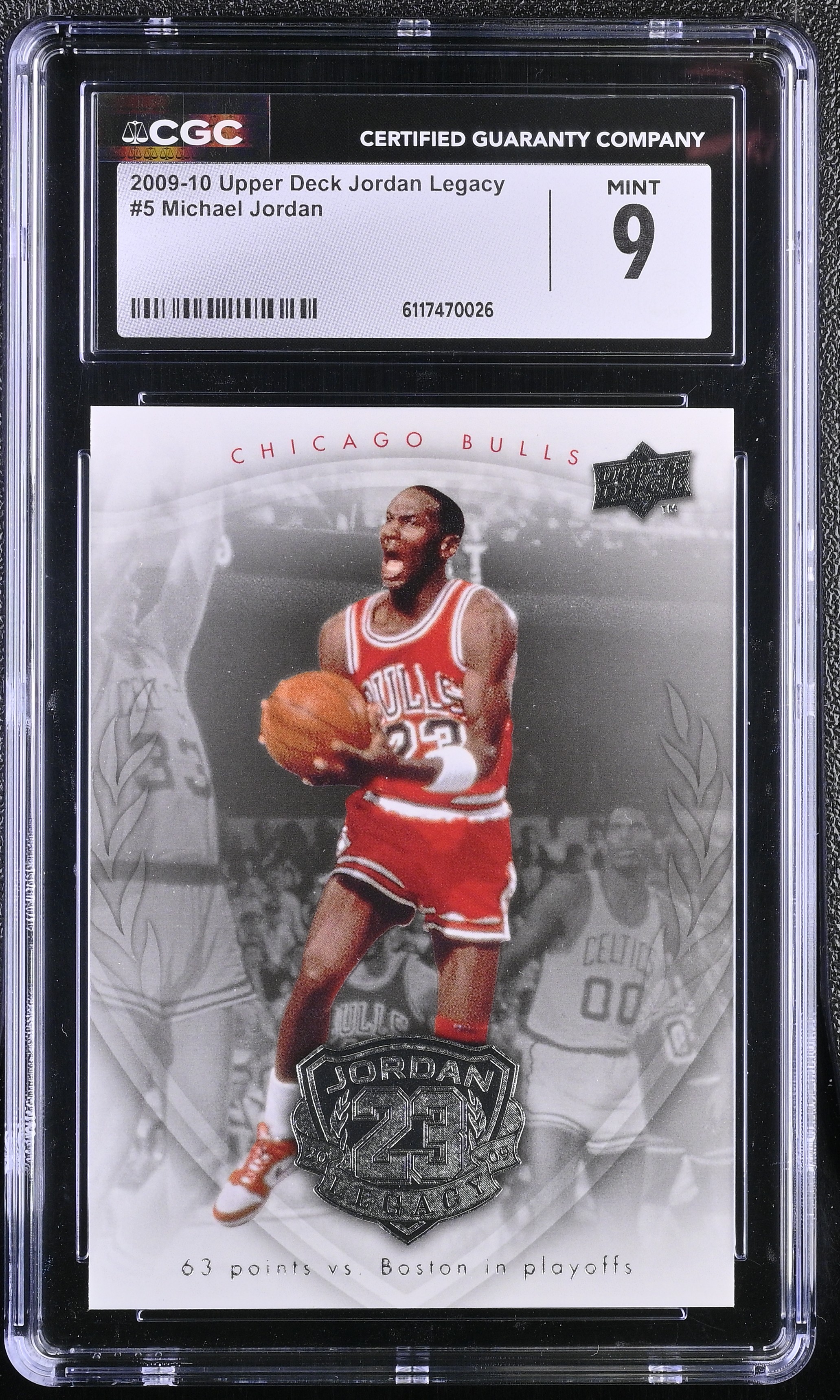 Michael Jordan 2009-10 Upper Deck Jordan Legacy #5 (CGC 9) at PristineAuction.com Michael Jordan 2009-10 Upper Deck Jordan Legacy #5 (CGC 9) at PristineAuction.com
