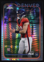 Bo Nix 2024 Topps Chrome Prism Refractors #206 RC at PristineAuction.com