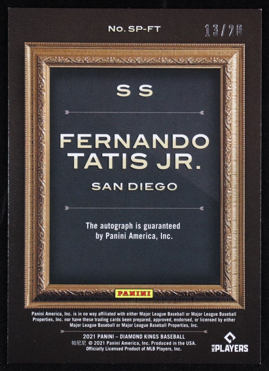 Fernando Tatis Jr. 2021 Diamond Kings Signature Portraits Purple #13 #13/20 at PristineAuction.com Fernando Tatis Jr. 2021 Diamond Kings Signature Portraits Purple #13 #13/20 at PristineAuction.com